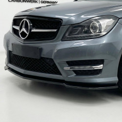 Pièces en carbone Tuning 2026 - Frontlippe Spoiler Schwert Performance ABS schwarz glänzend passend für Mercedes-Benz W204 C ...