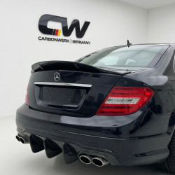 Carbonteile Tuning 2777 - Heckspoiler Spoiler Lippe Deep V2 ABS Glanz Schwarz passend für Mercedes Benz W204 C-Klasse + C63 A...