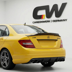 Pièces en carbone Tuning 2777 - Heckspoiler Spoiler Lippe Deep V2 ABS Glanz Schwarz passend für Mercedes Benz C Klasse W204