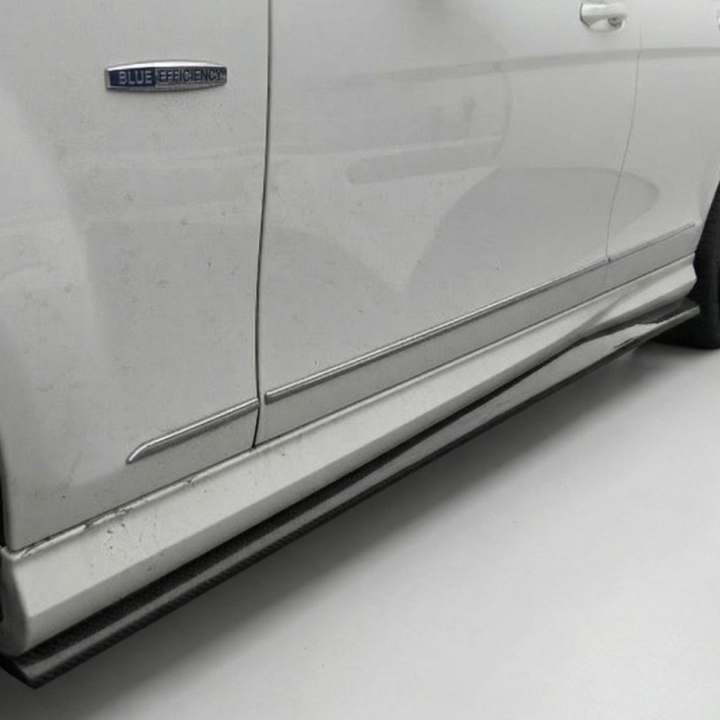 Carbonparts Tuning Sideskirt Seitenschweller Ansatz Carbon passend für Mercedes-Benz C-Klasse C204 W204 AMG Paket - 2976
