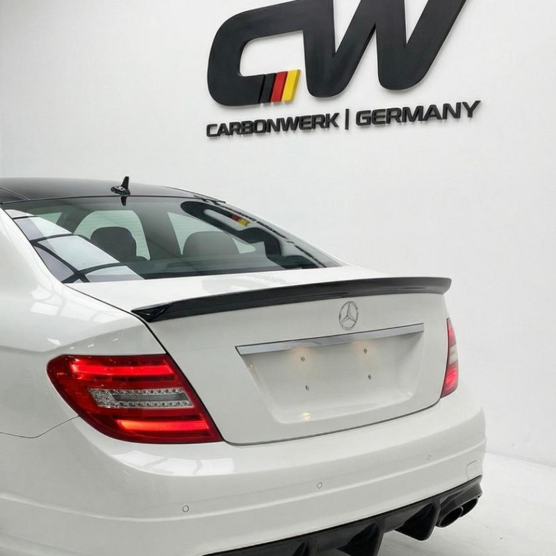 Pièces en carbone Tuning 1735 - Heckspoiler DEEP Carbon passend für Mercedes-Benz C-Klasse Coupe C204 + C63