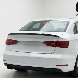 Pièces en carbone Tuning 1300 - Heckspoiler Spoiler Lippe V Vollcarbon passend für AUDI A3 S3 RS3 8V Limousine