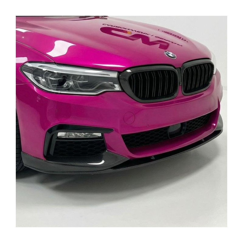 Pièces en carbone Tuning 1343 - Frontlippe Spoiler Schwert Performance Carbon passend für BMW 5er G30 G31 Vorfacelift mit MPaket