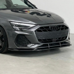 Carbonteile Tuning Frontlippe Spoiler Lippe Schwert Frontspoiler ABS Glanz für AUDI S3 + A3 8Y S-Line Limousine + Sportback F...