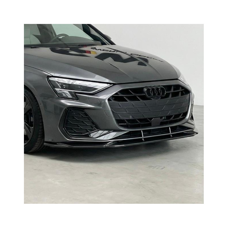 Carbonteile Tuning Frontlippe Spoiler Lippe Schwert Frontspoiler ABS Glanz für AUDI S3 + A3 8Y S-Line Limousine + Sportback F...