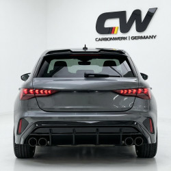 Pièces en carbone Tuning Heckdiffusor Diffusor ABS Glanz für AUDI S3 + A3 8Y S-Line Sportback Facelift - 4165