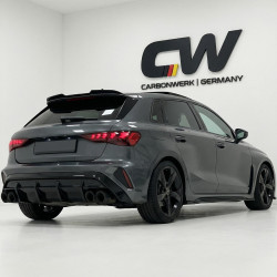 Pièces en carbone Tuning Heckdiffusor Diffusor ABS Glanz für AUDI S3 + A3 8Y S-Line Sportback Facelift - 4165