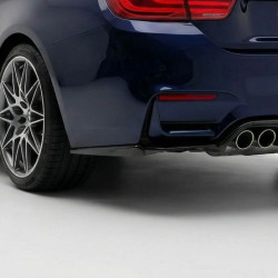 Pièces en carbone Tuning Hecksplitter Heckansatz Flaps Diffusor seitlich ABS schwarz glänzend passend für BMW M3 F80 M4 F82 M...