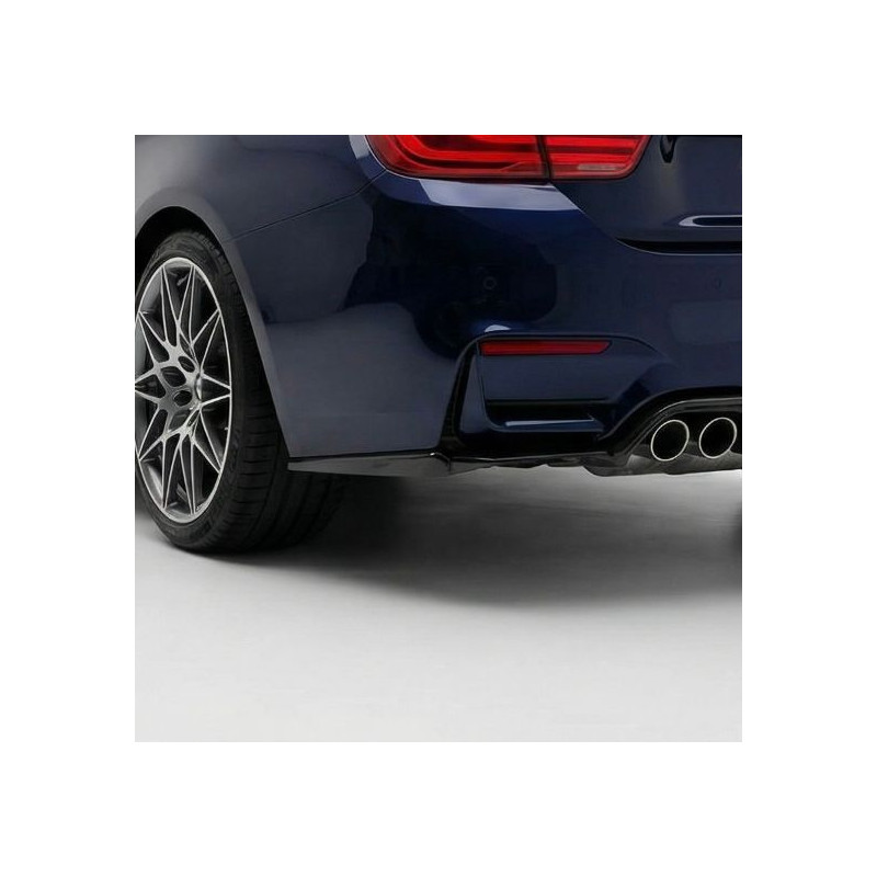 Pièces en carbone Tuning Hecksplitter Heckansatz Flaps Diffusor seitlich ABS schwarz glänzend passend für BMW M3 F80 M4 F82 M...