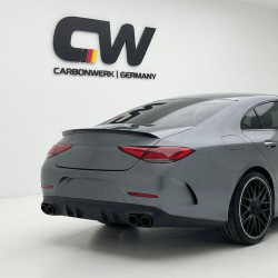 Carbonparts Tuning Heckdiffusor Diffusor ABS schwarz glanz passend für Mercedes Benz CLS-Klasse C257 mit AMG-Line NICHT CLS53...