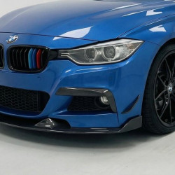 Pièces en carbone Tuning 1604 - Frontsplitter Flaps Splitter Canards Frontansatz Carbon passend für BMW 3er F30 F31 mit Mpaket