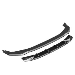 Carbonparts Tuning Frontlippe Lippe Schwert Frontspoiler Spoiler ABS Glanz Schwarz passend für Volkswagen Tayron R-Line Mk1 2...