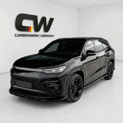 Pièces en carbone Tuning Sideskirts Seitenschweller Ansätze ABS schwarz glänzend passend für Volkswagen Tayron Standard/R-Lin...