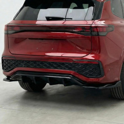 Pièces en carbone Tuning Diffusor Heckdiffusor Heck Ansatz 3-tlg. ABS Glanz Schwarz passend für Volkswagen Tayron Standard/R-...