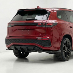 Carbonparts Tuning Diffusor Heckdiffusor Heck Ansatz 3-tlg. ABS Glanz Schwarz passend für Volkswagen Tayron Standard/R-Line M...