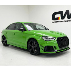 Carbonparts Tuning 1701 - Front lip spoiler sword V2 Carbon fits AUDI RS3 8V