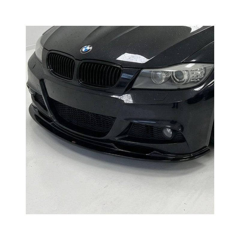 Carbonteile Tuning 1690 - Frontlippe Spoiler Schwert ABS schwarz glänzend passend für BMW 3er E90 E91 LCI Facelift