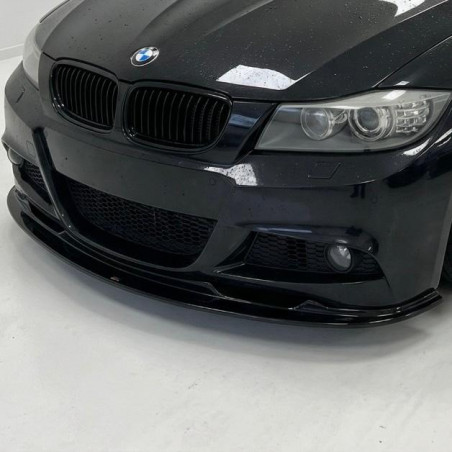 Carbonteile Tuning 1690 - Frontlippe Spoiler Schwert ABS schwarz glänzend passend für BMW 3er E90 E91 LCI Facelift