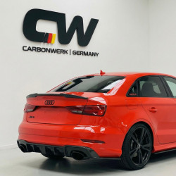 Carbonteile Tuning 1699 - Diffusor Diffuser Heck Stoßstange Carbon passend für AUDI RS3 8V Sedan Limousine