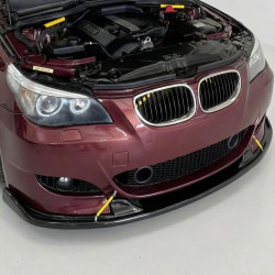 Pièces en carbone Tuning 1726 - Frontlippe Spoiler Schwert Front schwarz glänzend passend für BMW M5 E60