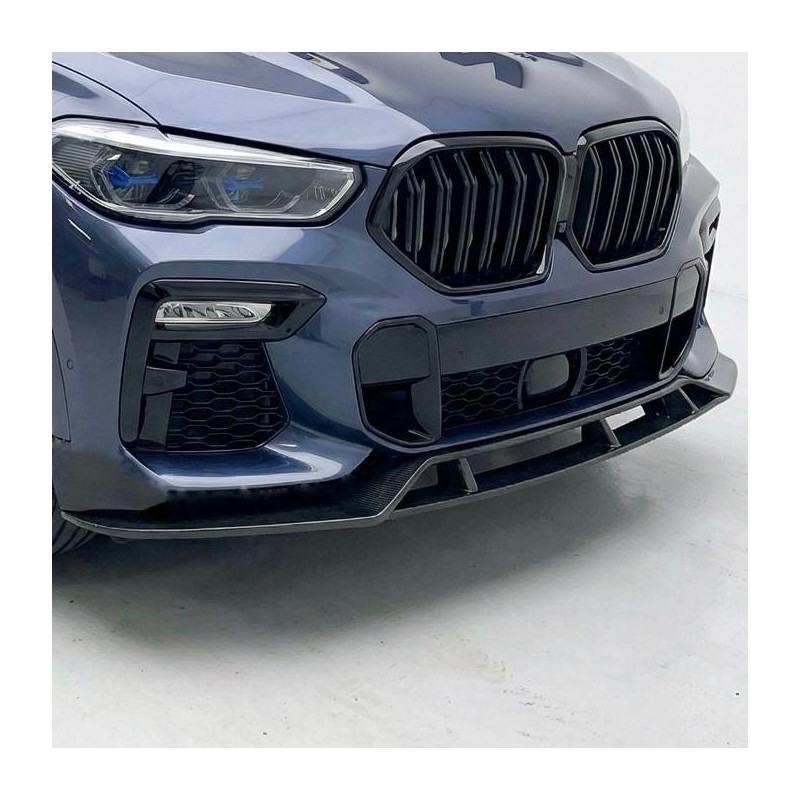 Carbonteile Tuning 1769 - Frontlippe Spoiler Schwert Performance schwarz glänzend passend für BMW X6 G06 mit MPaket