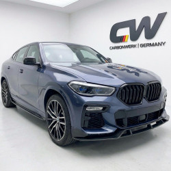 Carbonteile Tuning 1769 - Frontlippe Spoiler Schwert Performance schwarz glänzend passend für BMW X6 G06 mit MPaket