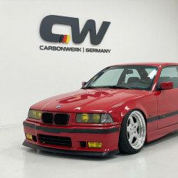 Carbonteile Tuning 1730 - Frontlippe Spoiler Schwert Fatlip schwarz glänzend passend für BMW 3er E36 + M3