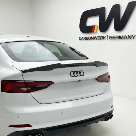 Pièces en carbone Tuning 1821 - Heckspoiler Spoiler Lippe Highkick Carbon passend für AUDI A5 B9 F5 Coupe