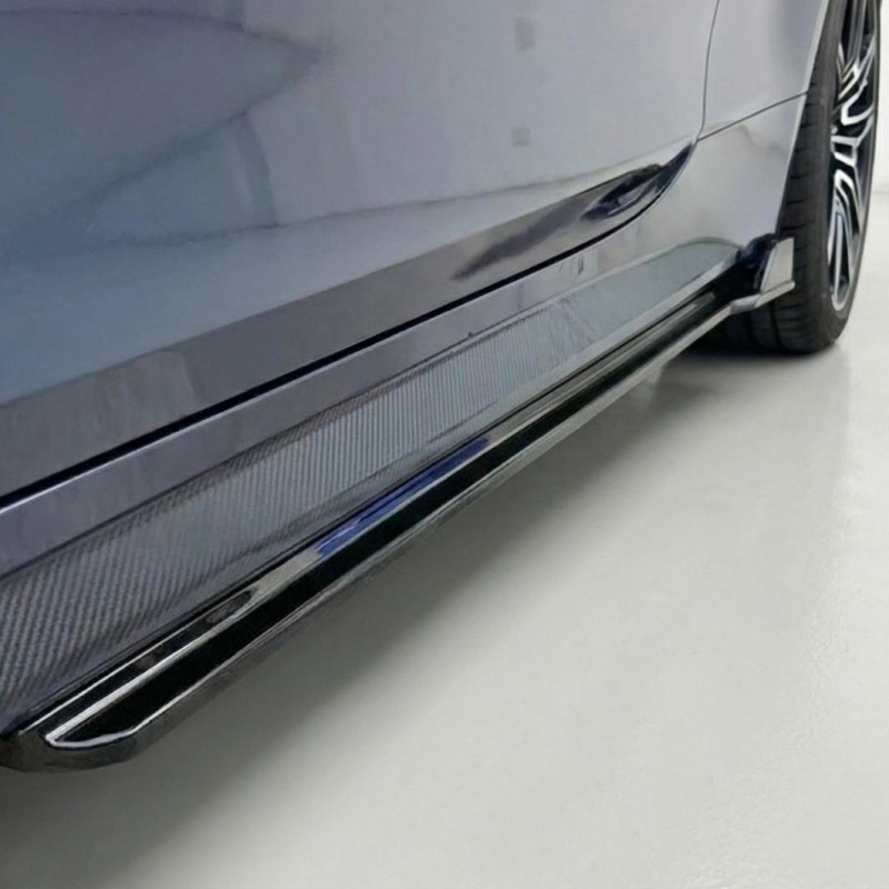 Carbonteile Tuning 1832 - Sideskirt Seitenschweller Ansatz Carbon passend für BMW 4er G22 G23 mit MPaket