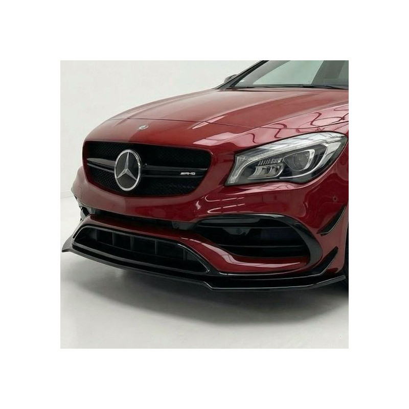 Pièces en carbone Tuning 1834 - Frontlippe Spoiler Schwert schwarz glänzend passend für Mercedes-Benz CLA45 AMG CLA 45 AMG