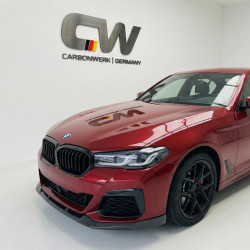 Carbonteile Tuning 1870 - Frontlippe Spoiler Schwert Performance Vollcarbon passend für BMW 5er G30 G31 LCI mit MPaket