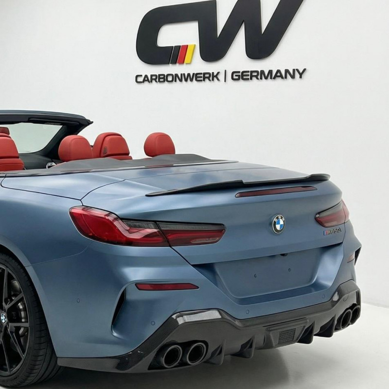 Carbonteile Tuning 1874 - Heckspoiler Spoiler Lippe AC Vollcarbon passend für BMW 8er G14 M8 F91 Cabrio
