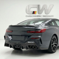 Carbonteile Tuning 1878 - Heckspoiler Spoiler Lippe Highkick Vollcarbon passend für BMW 8er G15 M8 F92 Coupe