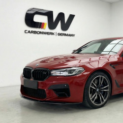 Carbonteile Tuning Frontaufsatz Frontlippe Spoiler Schwert V1 Vollcarbon passend für BMW F90 M5 Facelift - 1897