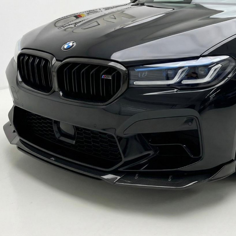 Carbonparts Tuning Frontaufsatz Frontlippe Spoiler Schwert V2 Vollcarbon passend für BMW F90 M5 Facelift - 1898