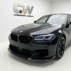 Carbonparts Tuning Frontaufsatz Frontlippe Spoiler Schwert V2 Vollcarbon passend für BMW F90 M5 Facelift - 1898