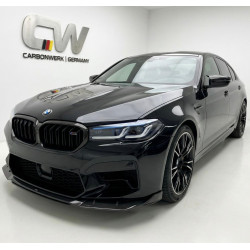 Carbonparts Tuning Frontaufsatz Frontlippe Spoiler Schwert V2 Vollcarbon passend für BMW F90 M5 Facelift - 1898