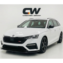 Carbonteile Tuning 1907 - Frontlippe Spoiler Schwert Performance ABS schwarz glänzend passend für Skoda Octavia RS Mk4 ab 2019