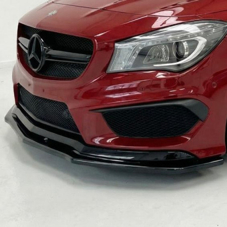 Carbonteile Tuning 1908 - Frontlippe Spoiler Schwert Performance ABS schwarz glänzend passend für Mercedes-Benz C117 CLA 45 A...