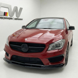 Carbonteile Tuning 1908 - Frontlippe Spoiler Schwert Performance ABS schwarz glänzend passend für Mercedes-Benz C117 CLA 45 A...