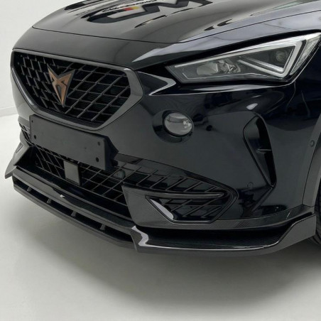 Carbonteile Tuning Frontlippe Spoiler Schwert ABS Schwarz Glänzend passend für Cupra Formentor - 3081