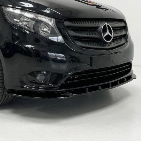 Carbonteile Tuning 2477 - Frontlippe Lippe Spoiler Schwert ABS Glanz Schwarz passend für Mercedes Vito W447 2014-2023