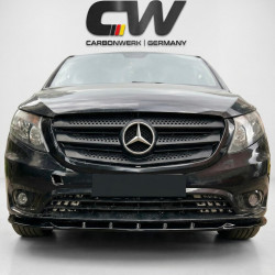 Carbonteile Tuning 2477 - Frontlippe Lippe Spoiler Schwert ABS Glanz Schwarz passend für Mercedes Vito W447 2014-2023