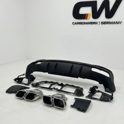 Carbonparts Tuning Heckdiffusor Diffusor ABS chrom passend für Mercedes Benz GLS-Klasse X167 mit AMG-Line NICHT GLS63 - 4178