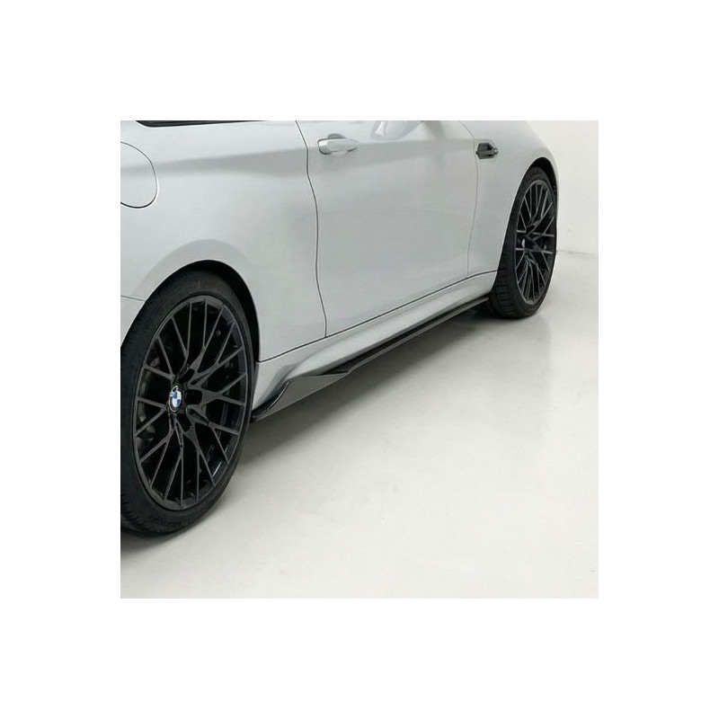 Carbonparts Tuning 1933 - Sideskirt Seitenschweller Ansatz ABS schwarz glänzend passend für BMW M2 F87