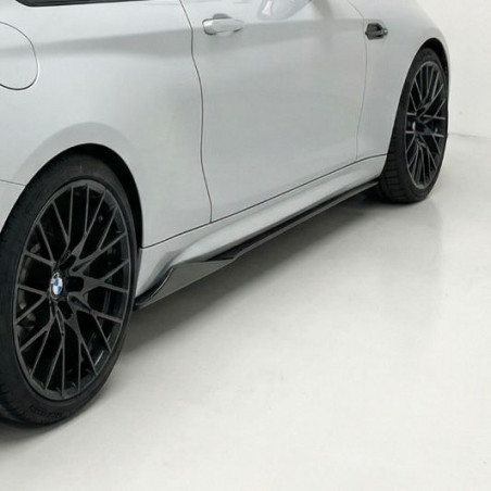 Carbonparts Tuning 1933 - Sideskirt Seitenschweller Ansatz ABS schwarz glänzend passend für BMW M2 F87
