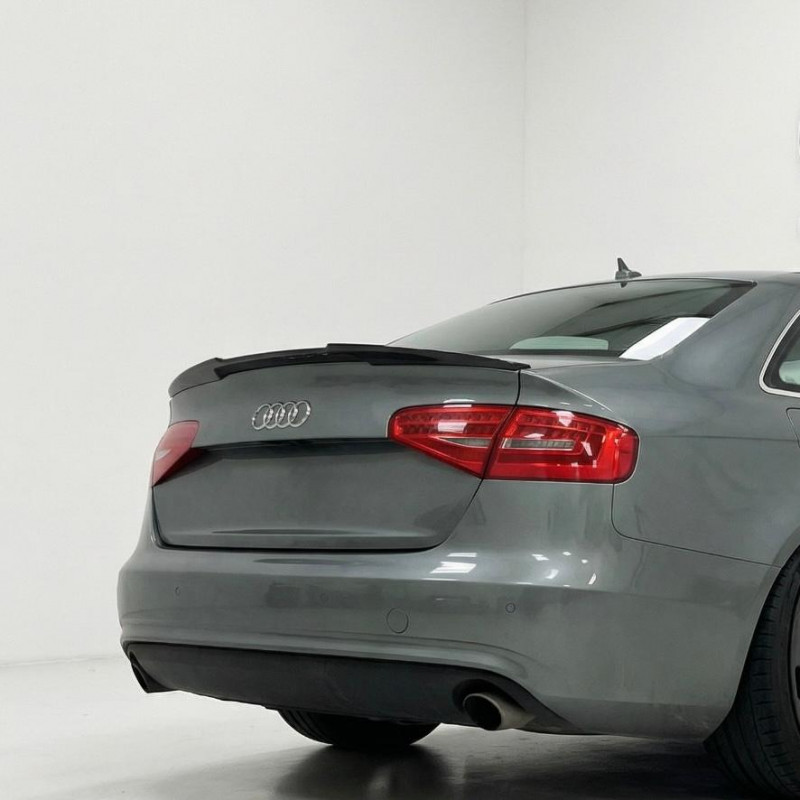 Carbonteile Tuning 1937 - Heckspoiler Spoiler Lippe Highkick Vollcarbon passend für AUDI A4 S4 B8 Limousine