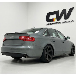 Carbonteile Tuning 1937 - Heckspoiler Spoiler Lippe Highkick Vollcarbon passend für AUDI A4 S4 B8 Limousine