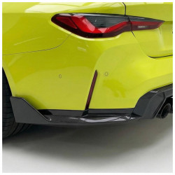 Carbonteile Tuning Hecksplitter Heckansatz Flaps Diffusor seitlich ABS schwarz glänzend passend für BMW M4 G82 Coupe G83 Cabr...