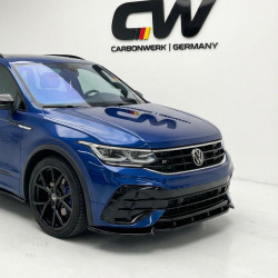 Pièces en carbone Tuning 2038 - Frontlippe Lippe Schwert ABS Glanz schwarz passend für Volkswagen Tiguan R MK2 Facelift